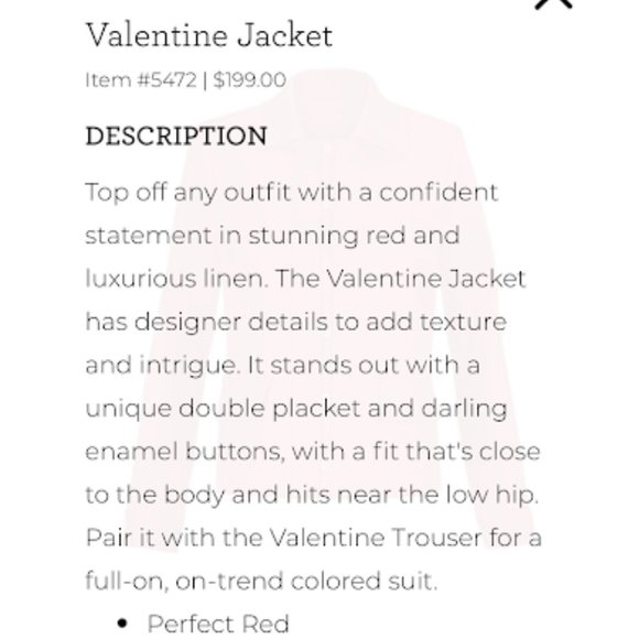 Valentine Jacket - item 5472 Cabi Sized small - Picture 4 of 6